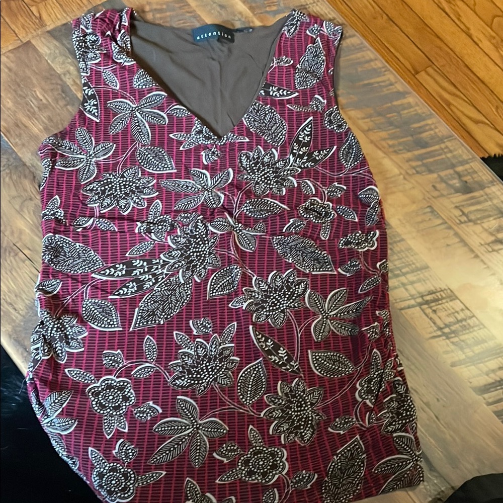 Attention Gray Silver Fitted Sleeveless Tank Top